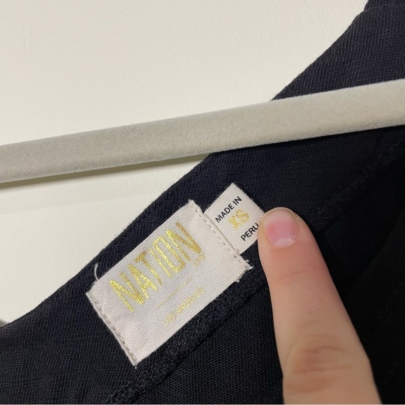 NATION LTD LARKIN A-LINE MINI DRESS IN JET BLACK - Picture 9 of 11